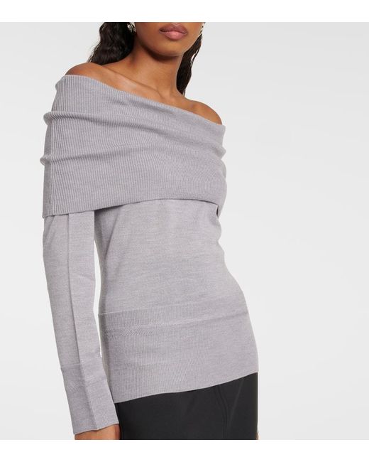 Leisure - Pullover Tiglio in lana vergine di Max Mara in Gray