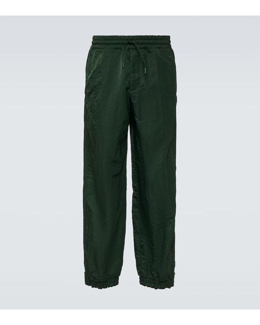 Pantaloni a gamba larga in tessuto tecnico di Burberry in Green da Uomo