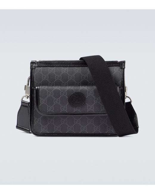 Gucci Black Messenger Bag With Interlocking G for men