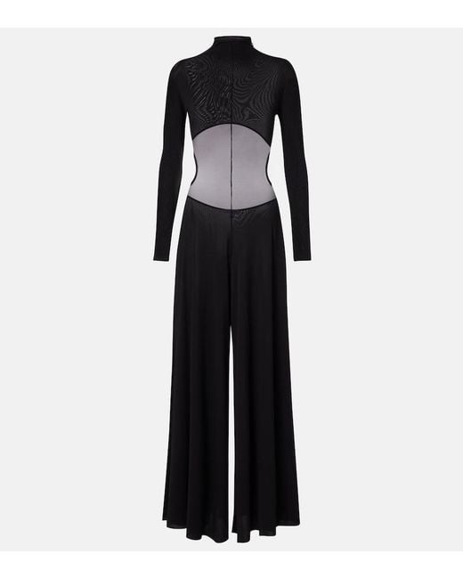 Alaïa Black Flared Jumpsuit