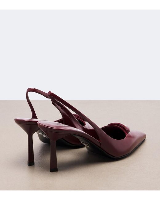 Prada Red Leather Slingback Pumps