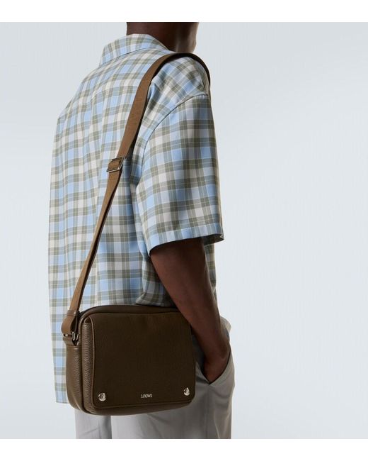 Loewe Natural Pebble Medium Leather Messenger Bag for men