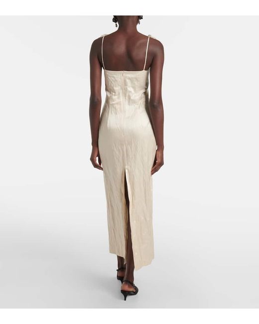 Vestido Bustier En Mezcla De Algodon Magda Butrym de color White
