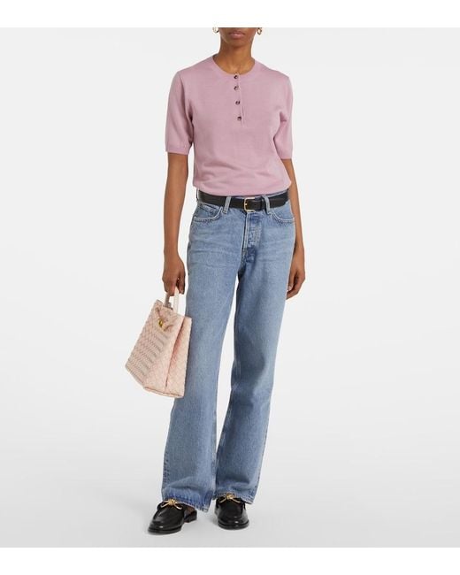 Agolde Blue V-Waist Baggy Straight Jeans