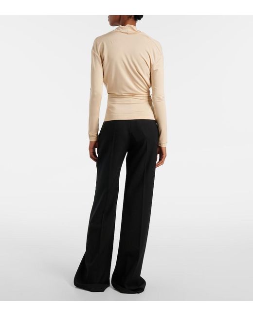 TOVE Natural Fina Draped Jersey Top