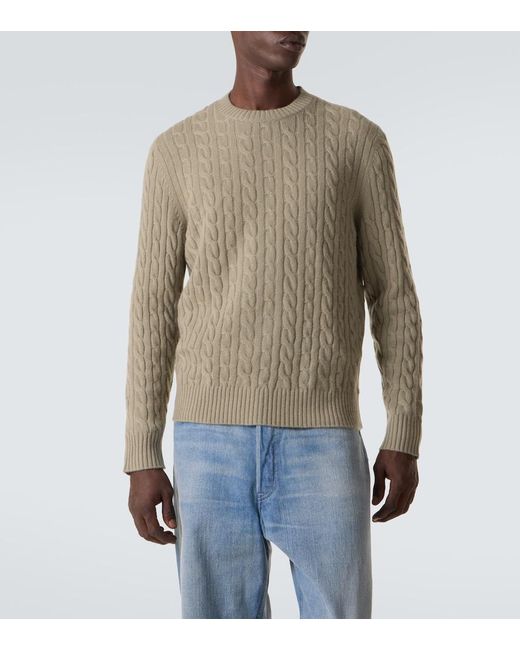 arch4 Natural Duke Street Cable-Knit Cashmere Sweater for men
