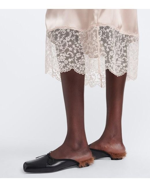 Simone Rocha Black Leather Mules