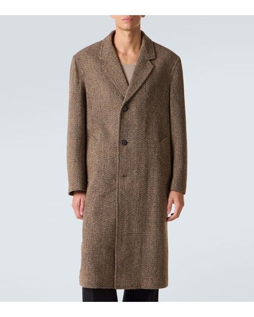 Lemaire Mantel Aus Woll-Tweed in Brown für Herren