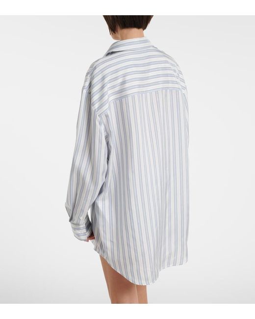 Gucci White Striped Silk Shirt
