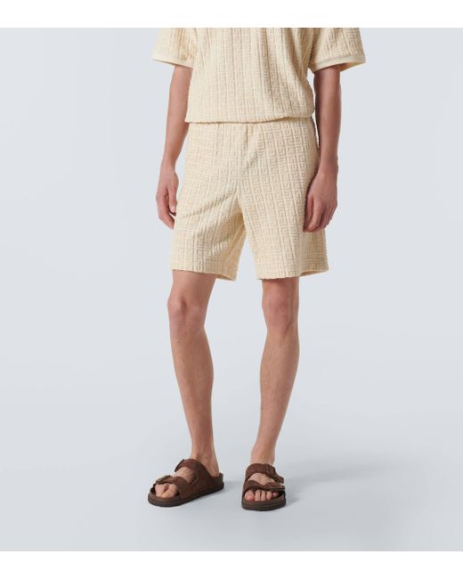 Givenchy Natural 4g Cotton-blend Terry Bermuda Shorts for men