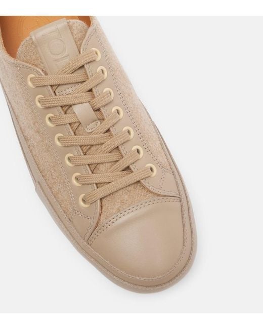 Tod's Natural Sneakers Gommino Aus Leder