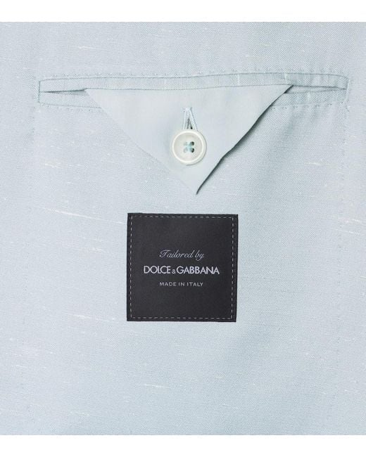 Dolce & Gabbana Blue Double-Breasted Blazer for men
