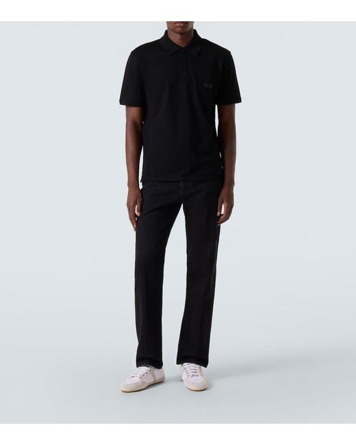 Polo De Pique De Algodon Con Logo Givenchy de hombre de color Black