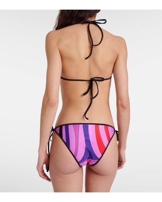 Haut de bikini triangle Marmo Emilio Pucci en coloris Purple