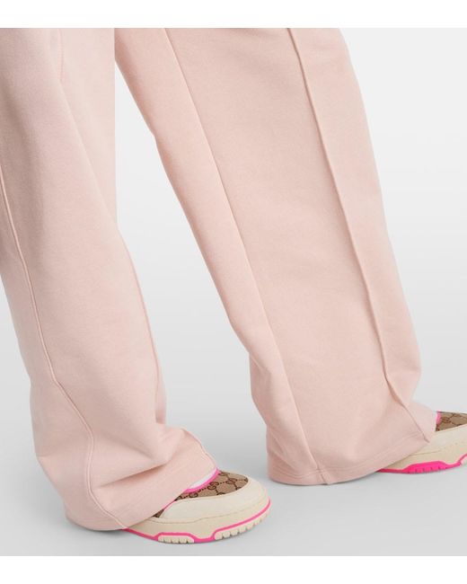 Pantalones deportivos de algodon con GG Gucci de color Natural