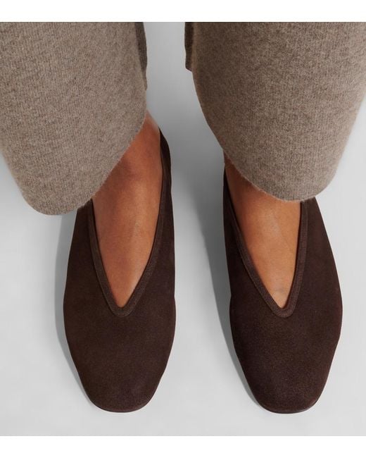 Le Monde Beryl Brown Luna Suede Ballet Flats