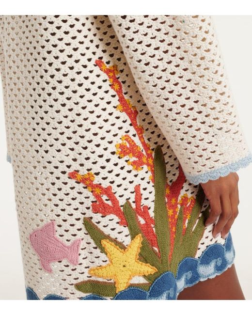 ALÉMAIS Splash Crochet Cotton Mini Dress Lyst