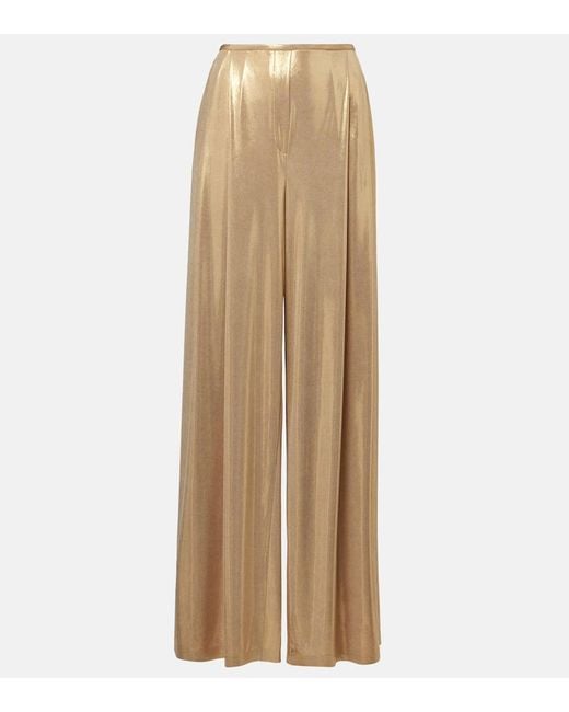 Norma Kamali Natural High-Rise Wide-Leg Pants