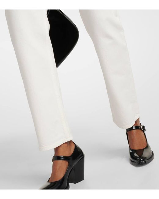 Prada White High-Rise Straight Jeans
