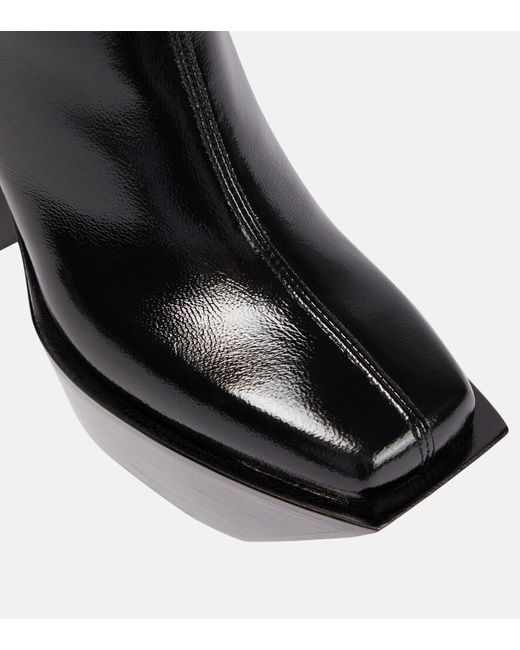 Peter Do Leather Platform Boots in Black | Lyst