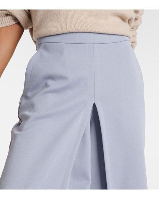 Pantaloni culottes Quid in misto cotone di Max Mara in Gray