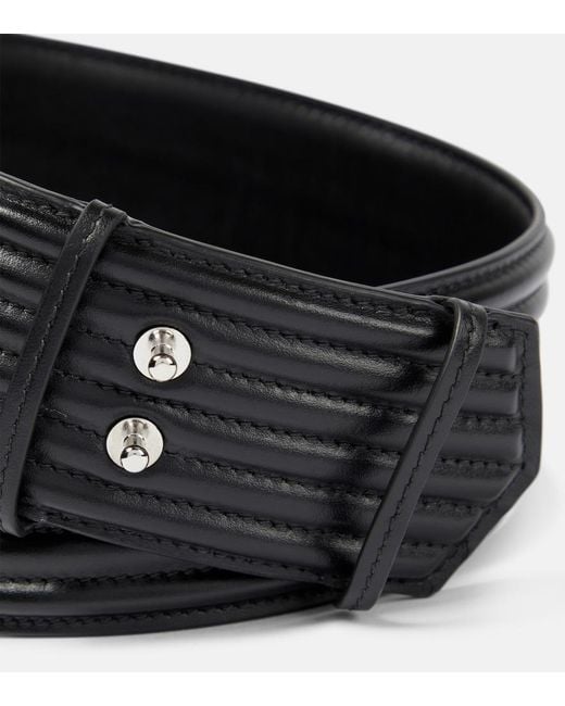 Alaïa Black Padded Leather Belt