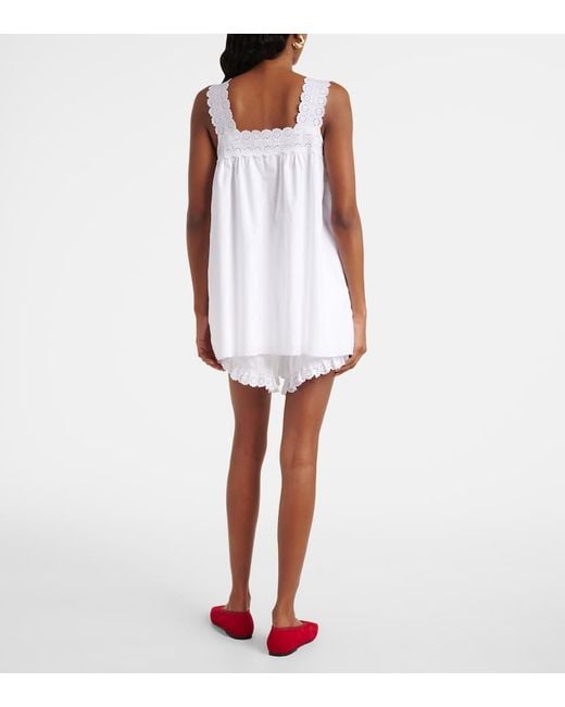 Posse White Ezra Broderie Anglaise Cotton Top