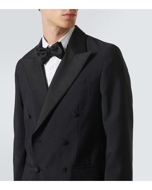 Rubinacci Blue Wool Tuxedo Jacket for men