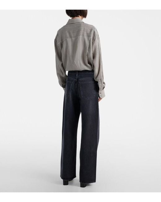 Agolde Blue Low Slung Baggy Wide-Leg Jeans