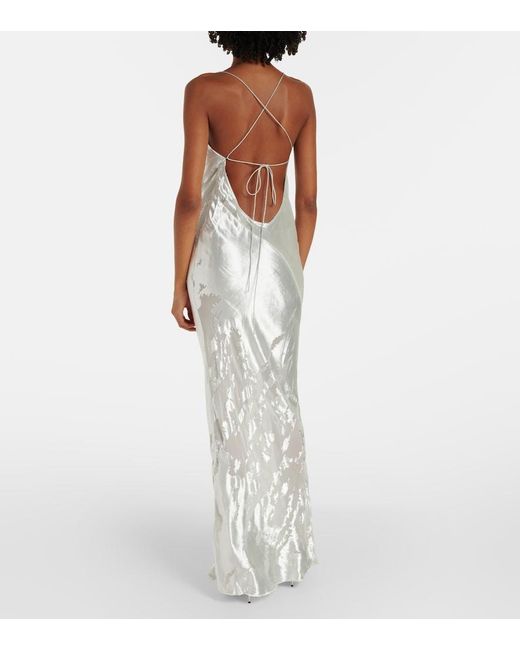 The Sei White Velvet Gown