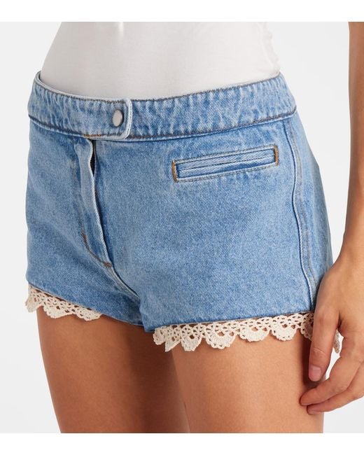 Magda Butrym Blue Denim Shorts