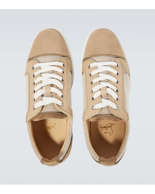 Christian Louboutin Sneakers Louis Junior Mit Veloursleder in Brown für Herren