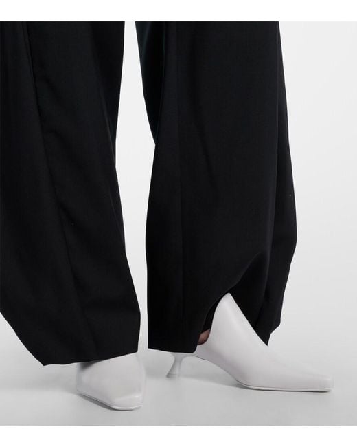 Loewe White Emily Leather Mules