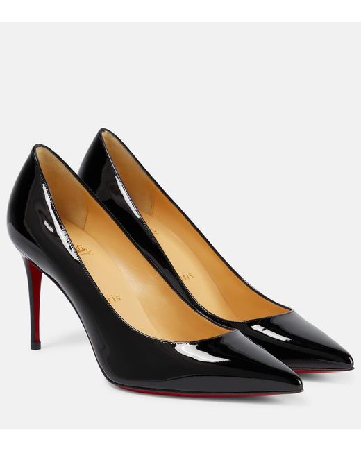 Salones Kate 85 de charol Christian Louboutin de color Black