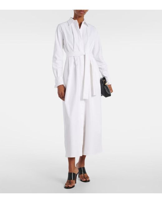 Max Mara White Arezzo Gabardine Shirt Dress