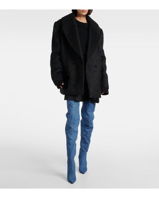 Christian Louboutin Blue Kate Botta Loubijeans 100 Denim Pointed-Toe Over-The-Knee Boots