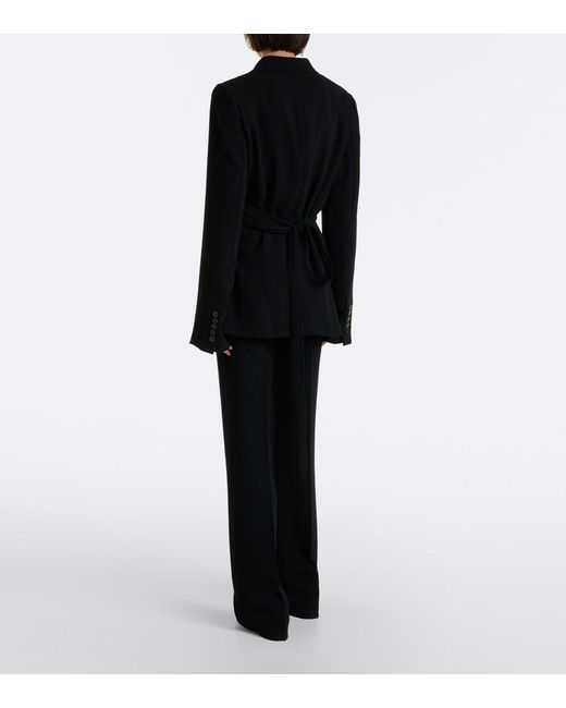 Pantalones Anchos Con Cinturon Dries Van Noten de color Black