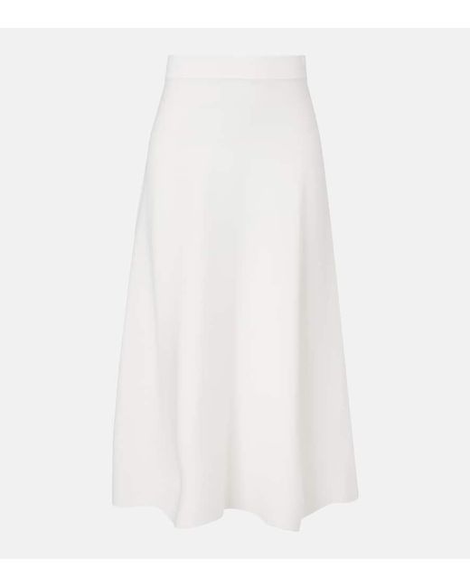 Jupe Midi Lazio En Crepe Max Mara en coloris White