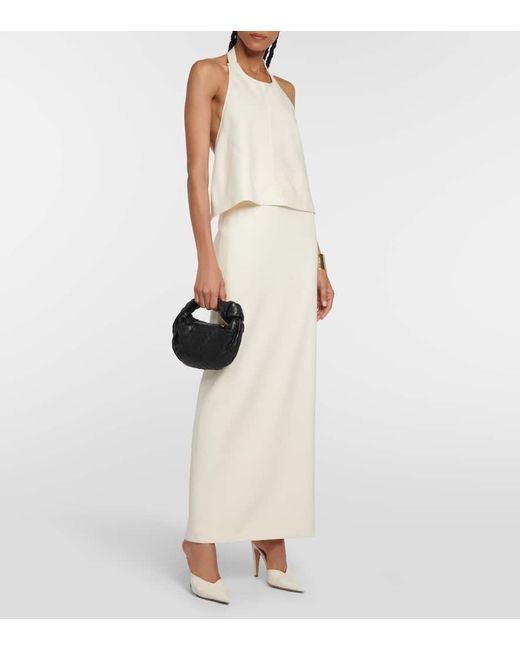 Wardrobe NYC White Halterneck Wool Top