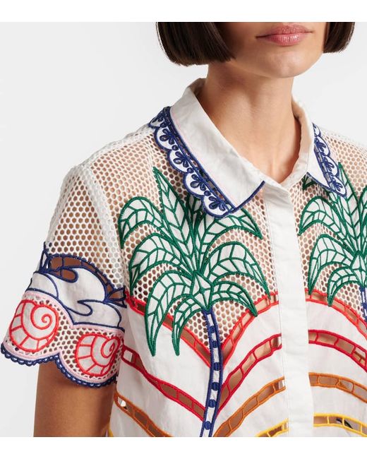 Farm Rio White Hemd Aus Baumwolle