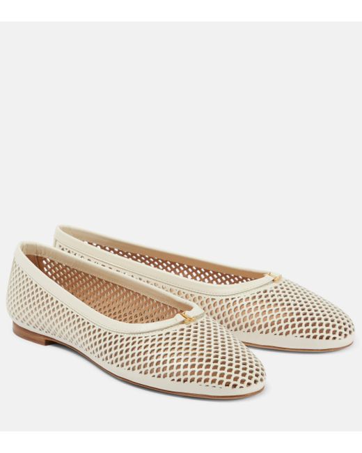 Chloé Natural Marcie Leather Ballet Flats