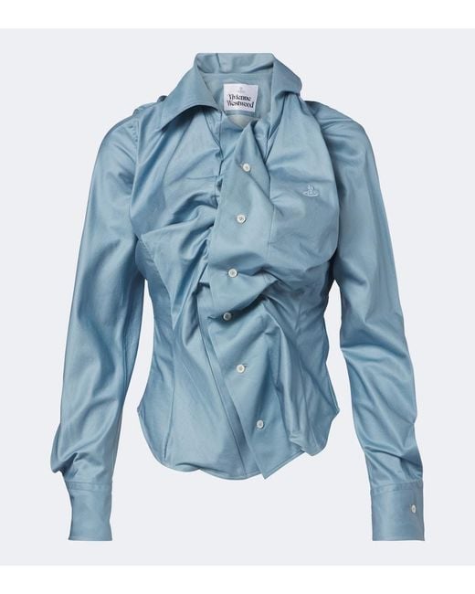 Vivienne Westwood Blue Cotton Poplin Shirt