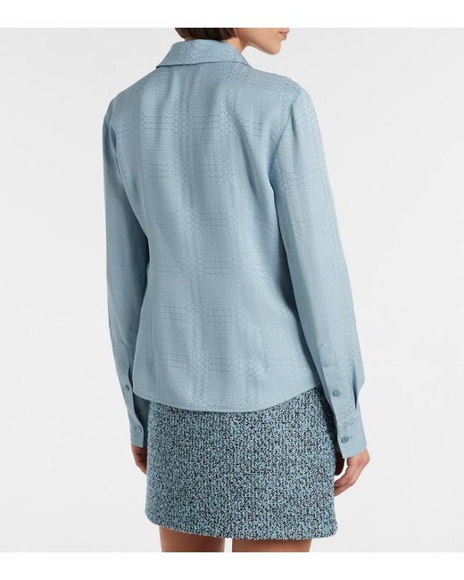 Camisa De Seda Gucci de color Blue