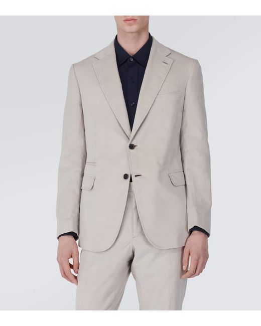 Traje Trevi De Pana De Algodon Y Cachemir Brioni de hombre de color White