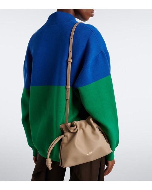 Loewe Natural Flamenco Mini Leather Clutch