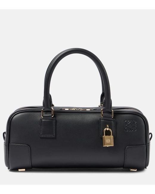 Loewe Black Amazona 23 Leather Tote Bag