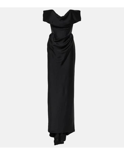 Vestido de fiesta Nova Cocotte de crepe de saten Vivienne Westwood de color Black
