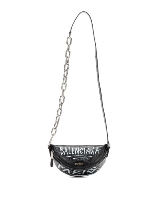 Balenciaga Black Souvenirs Xxs Graffiti Belt Bag