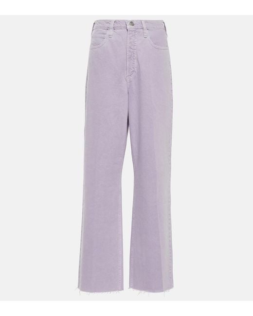 FRAME Purple Le High 'N' Tight Wide-Leg Jeans