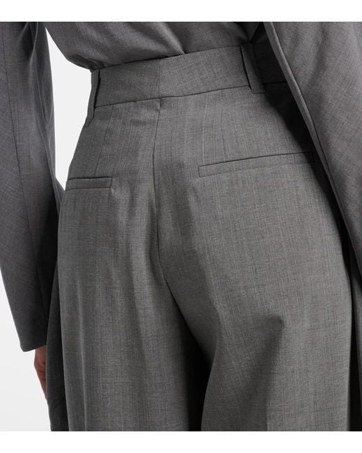 Jacquemus Gray Weite Hose Aus Wolle